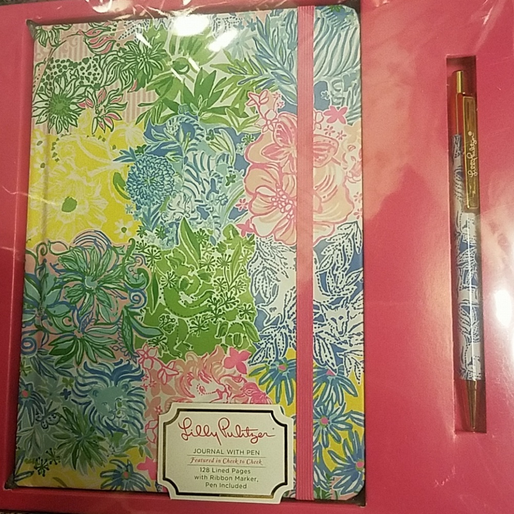 LILY PULITZER check to check journal and pen